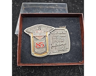 Nueva hebilla de cinturón conmemorativa del 85.º aniversario de Harley Davidson Collectibles, caja original