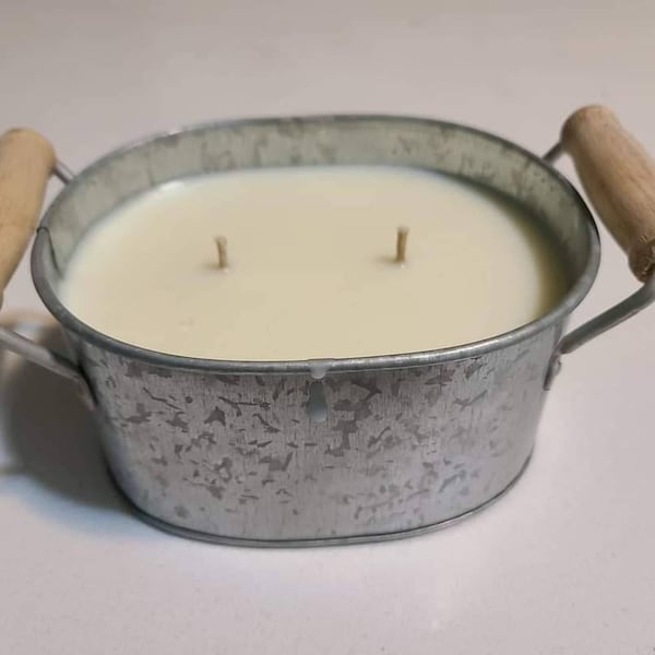 18 oz OUTDOOR ONLY All natural soy wax citronella essential oil blend candle bug repelling reusable tin  mosquito repel 100+ hour burn