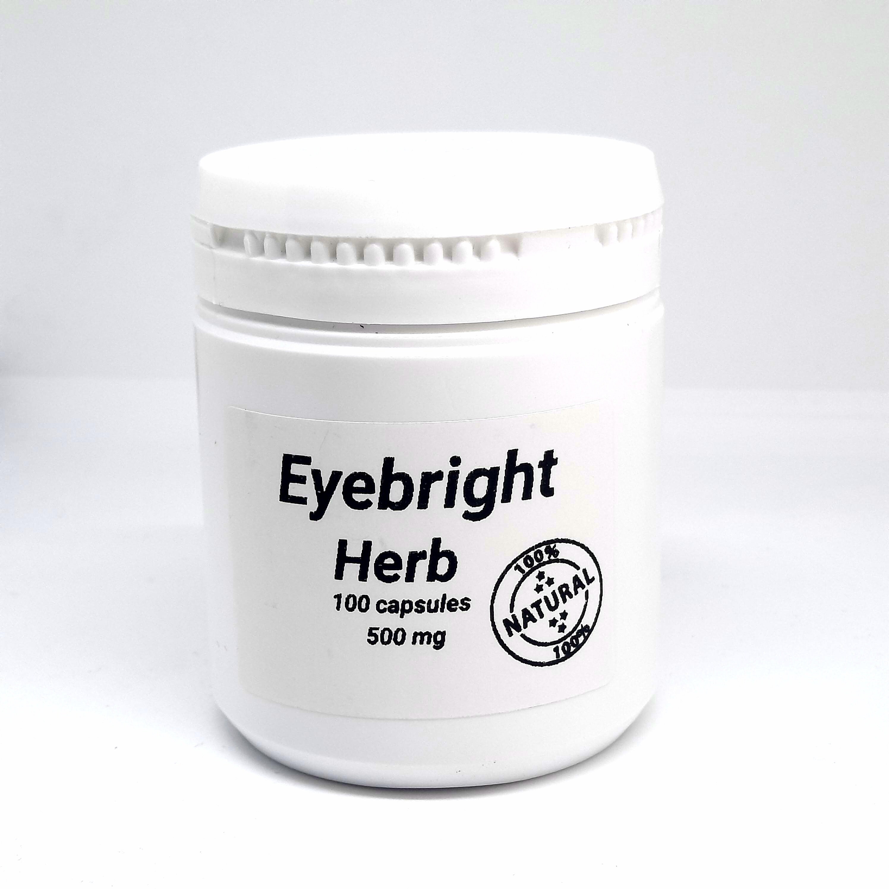 Organic Eyebright herb 500mg vegetarian capsules made fresh to order