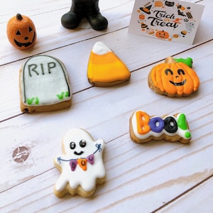 STL - Halloween Cookie Cutters &quot;Minis&quot; files - Pumpkin - Ghost - Gravestone - Candy Corn - Boo!