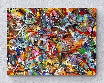 Abstract acryl schilderij op canvas, 60*80 cm, niet ingelijst, abstract schilderij, acrylkunst, originele kunst, schilderij, HomeDecor, WallDecor, kunst