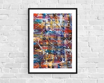 Origineel abstract acryl schilderij op MDF-paneel, 50 * 70 cm, abstract schilderij, acrylkunst, hedendaagse kunst, home decor, originele kunst