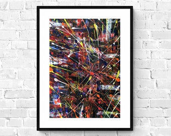 Original Abstract Painting with Acrylic on Paper, 50*70 cm, Abstract Art, Acrylic Painting, Modern Art, Contemporary Art, Home Decor, Art