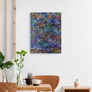 Abstract Acrylic Painting on Canvas, 5070 cm, Unframed, Abstract Painting, Acrylic Art, Textured Painting, Original Art, Wall Decor image 3