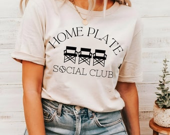Home Plate Social Club Shirt // Baseball Mom Shirt // Softball Mom Shirt // Baseball Season Shirt // Baseball Game Day