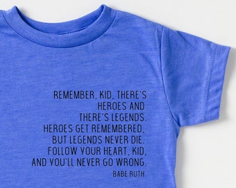 The Sandlot Babe Ruth Kids Baseball Tee - Bella + Canvas