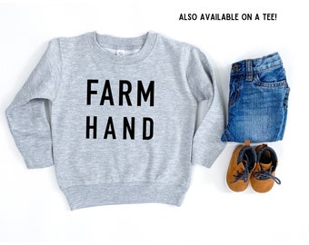 Farm Hand Shirt // Farm Shirt Toddler // Farm Kid Shirt // Kids Farming Shirt