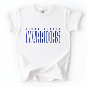 Warriors mascot shirt // Warriors school spirit tee // Unisex Warriors tshirt