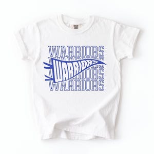 Warriors tee // Warriors Mascot shirt // Girls or Boys Warriors t-shirt