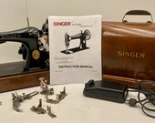 Completely SERVICED 1936 Singer 128 Sewing Machine quot CELTIC SWIRL quot Oak Bentwood Case