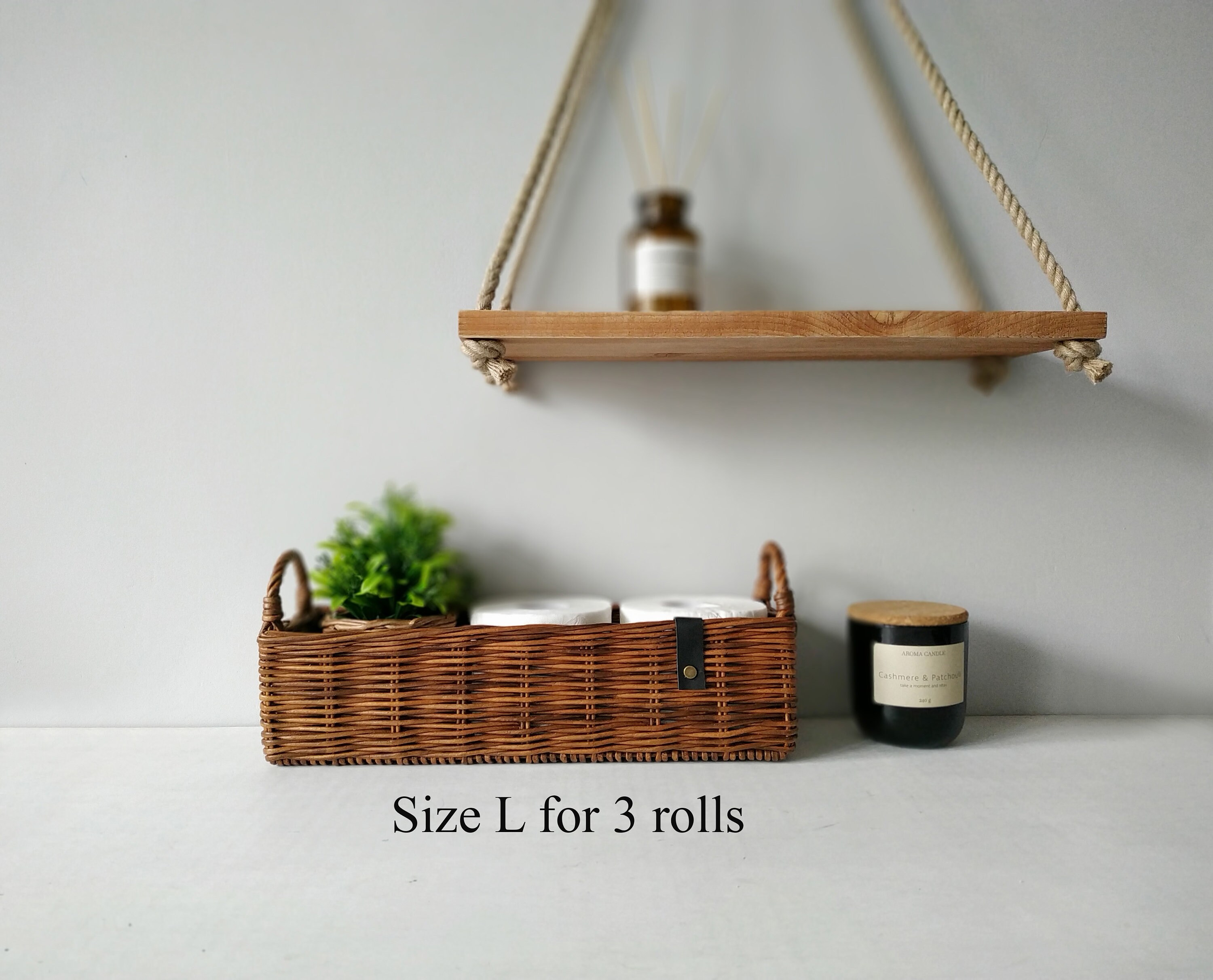Storage baskets for bathroom Storage bins set of 3 Woven Etsy