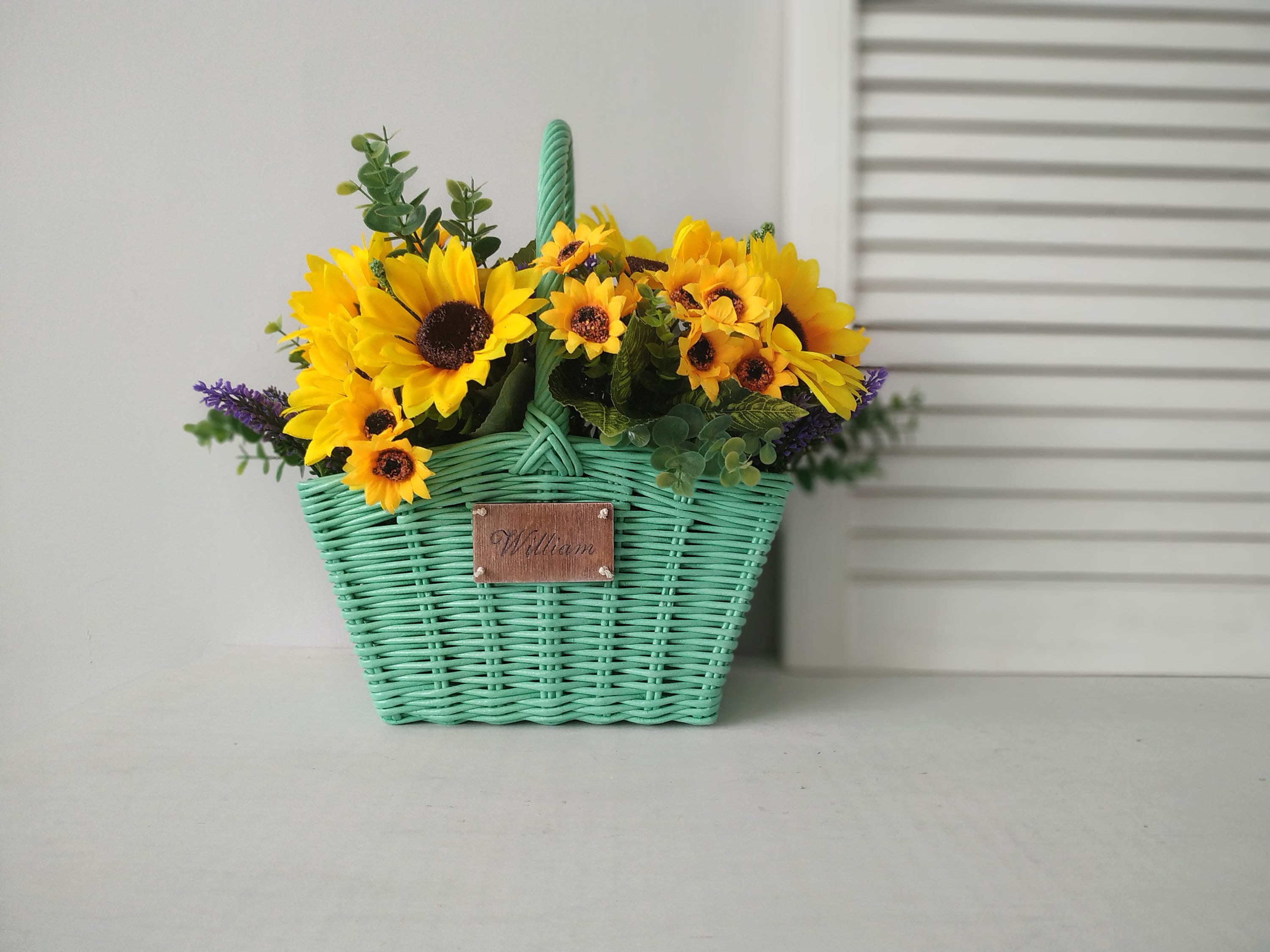 Green personalized picnic basket for boy Toddler picnic basket Etsy