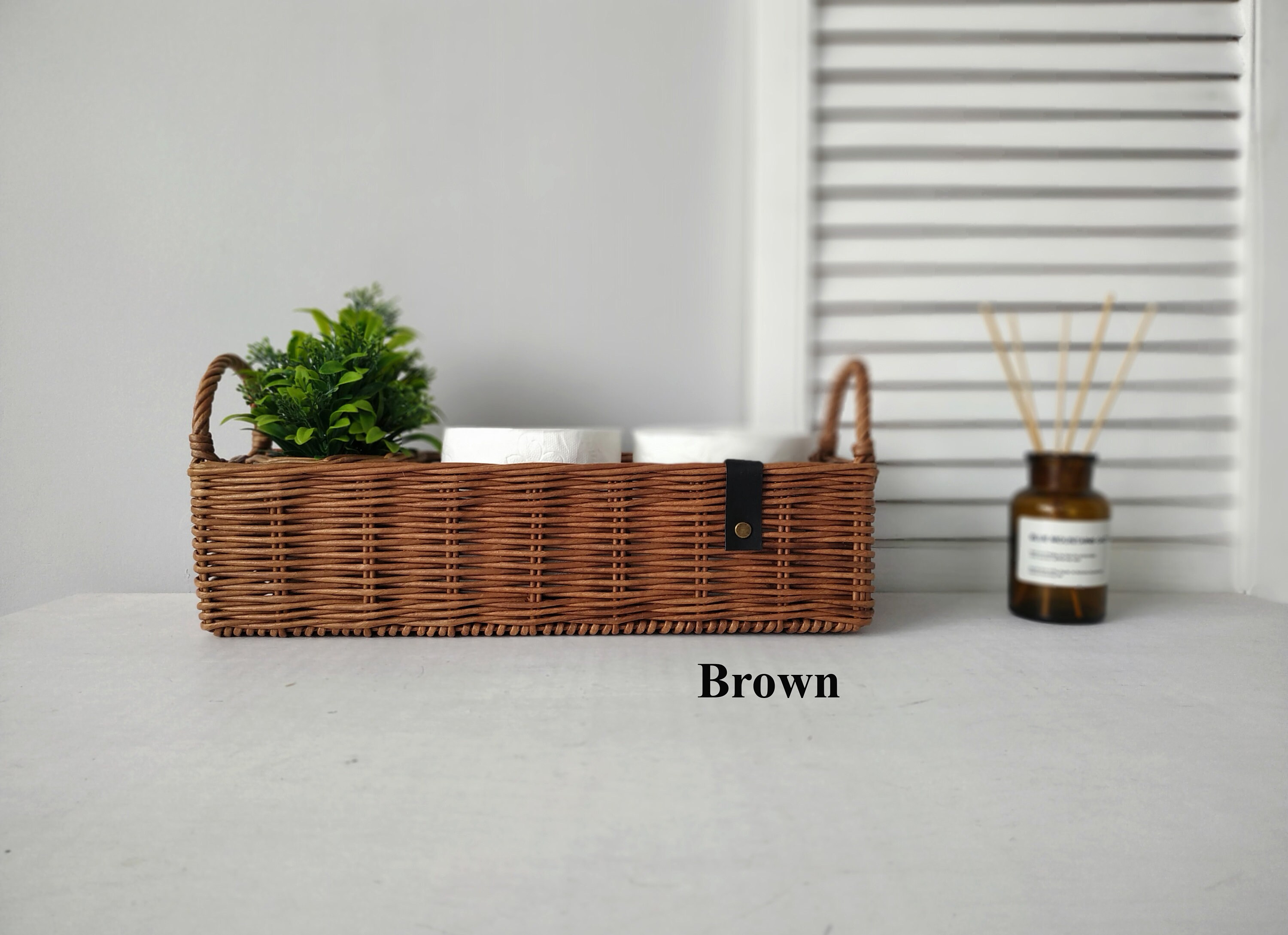 Cesta de almacenamiento para el baño Cesta del soporte del | Etsy