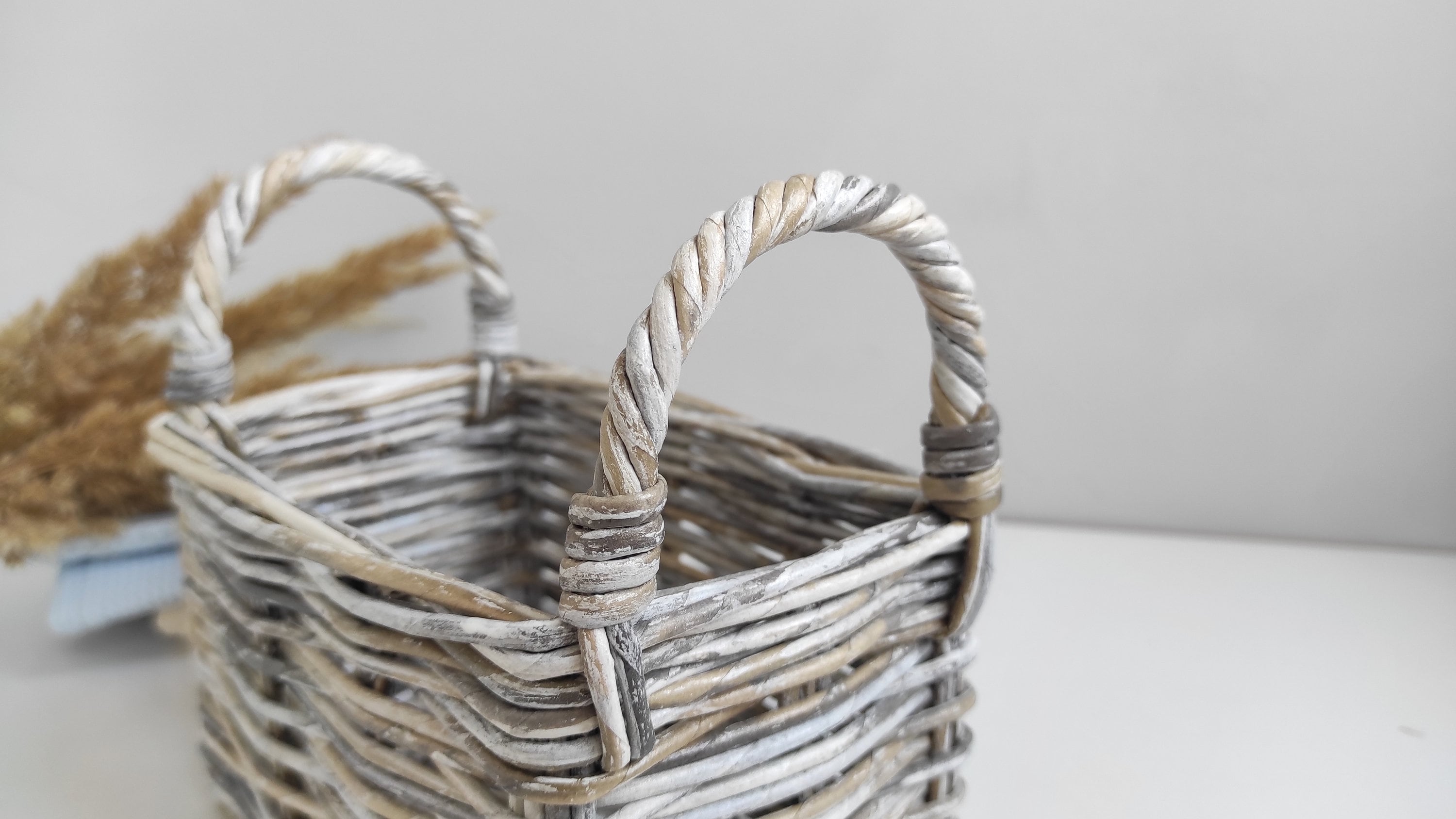 Hand towel basket Small storage basket for bathroom Etsy