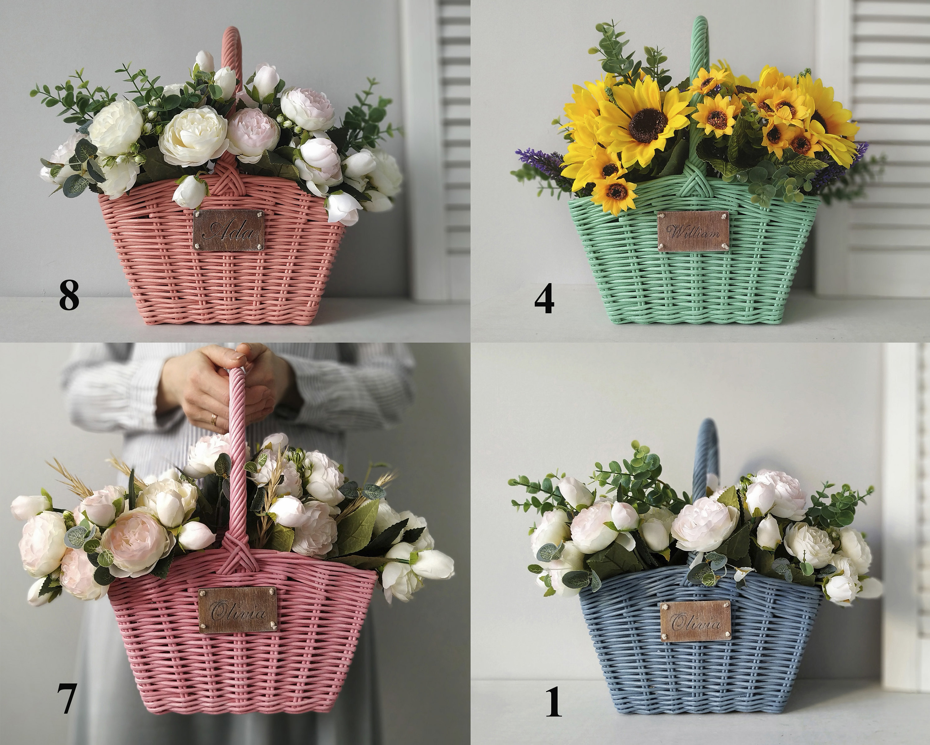 Pink personalized picnic basket for girl Kids picnic basket Etsy