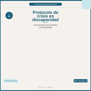Protocolo Crisis Discapacidad PDF | Gestión Crisis | Descarga Instantánea | Conducta | Español