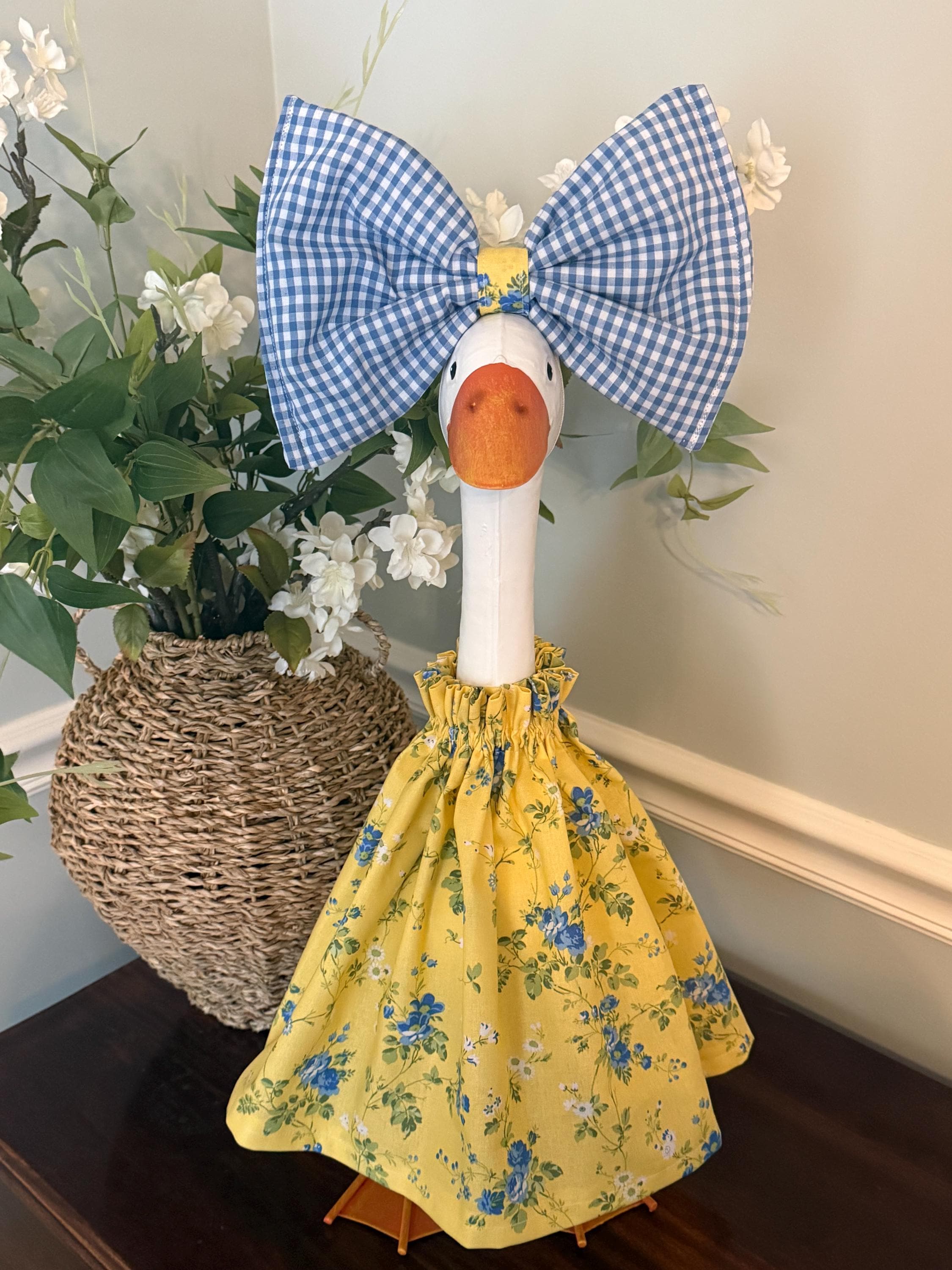 Porch Goose Outfit - Fits 21-28” - Dress and Big Bow - Classy Goose ...