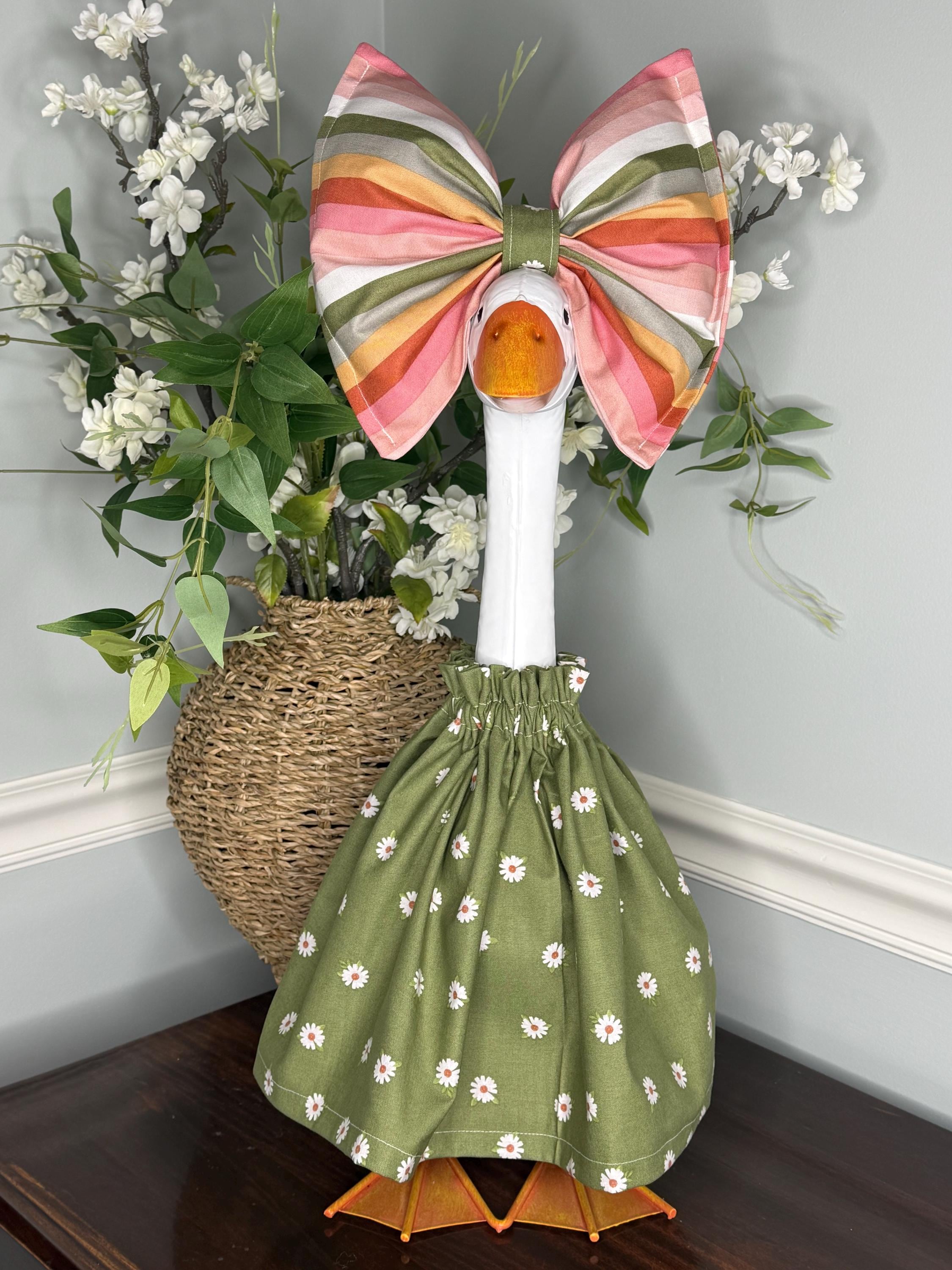 Porch Goose Outfit - Dress and Oversized Bow - Pretty as a Daisy ...