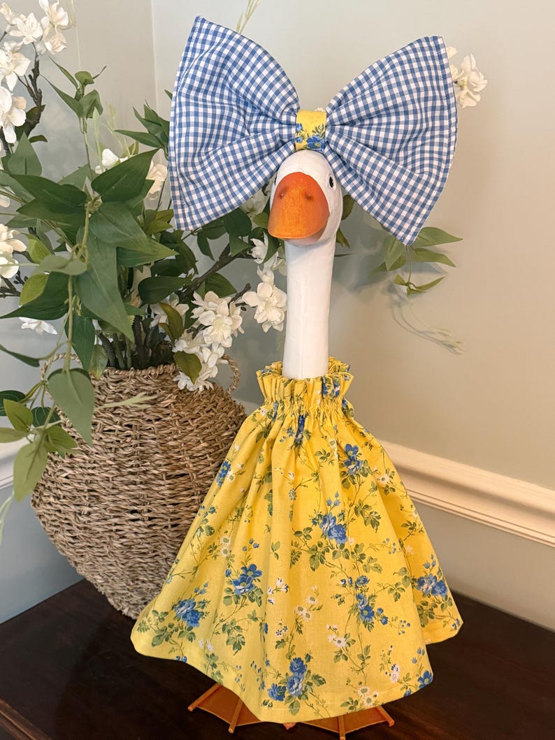 Porch Goose Outfit - Fits 21-28” - Dress and Big Bow - Classy Goose ...