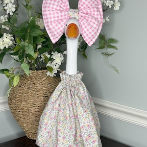 Porch Goose Outfit - Dress and Oversized Bow - Dainty Spring Florals