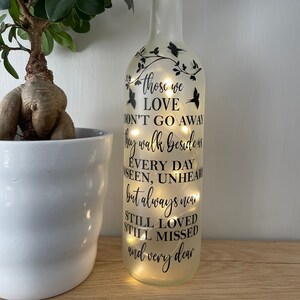 Personalized Lamp With Picture Personalized Photo Round Flat Bottle Light, Memorial Light I Quantity Breaks Pc