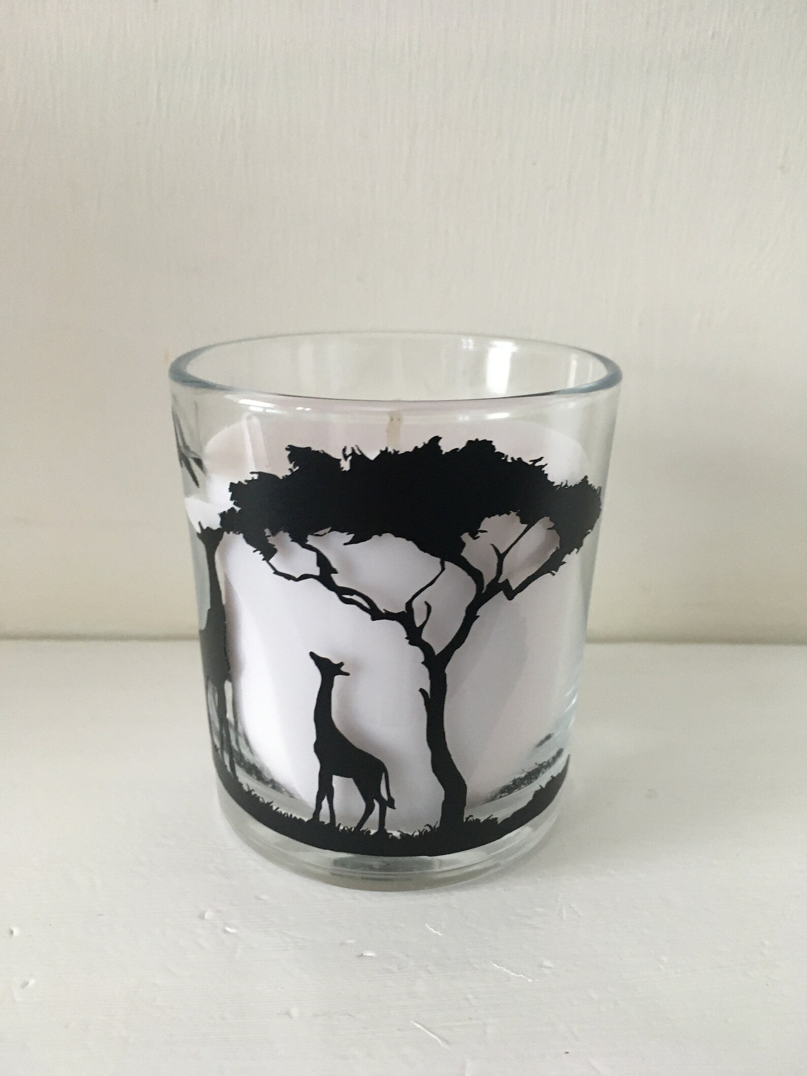 Candle Giraffe Safari Scene Home Decor Birthday Gift New Etsy