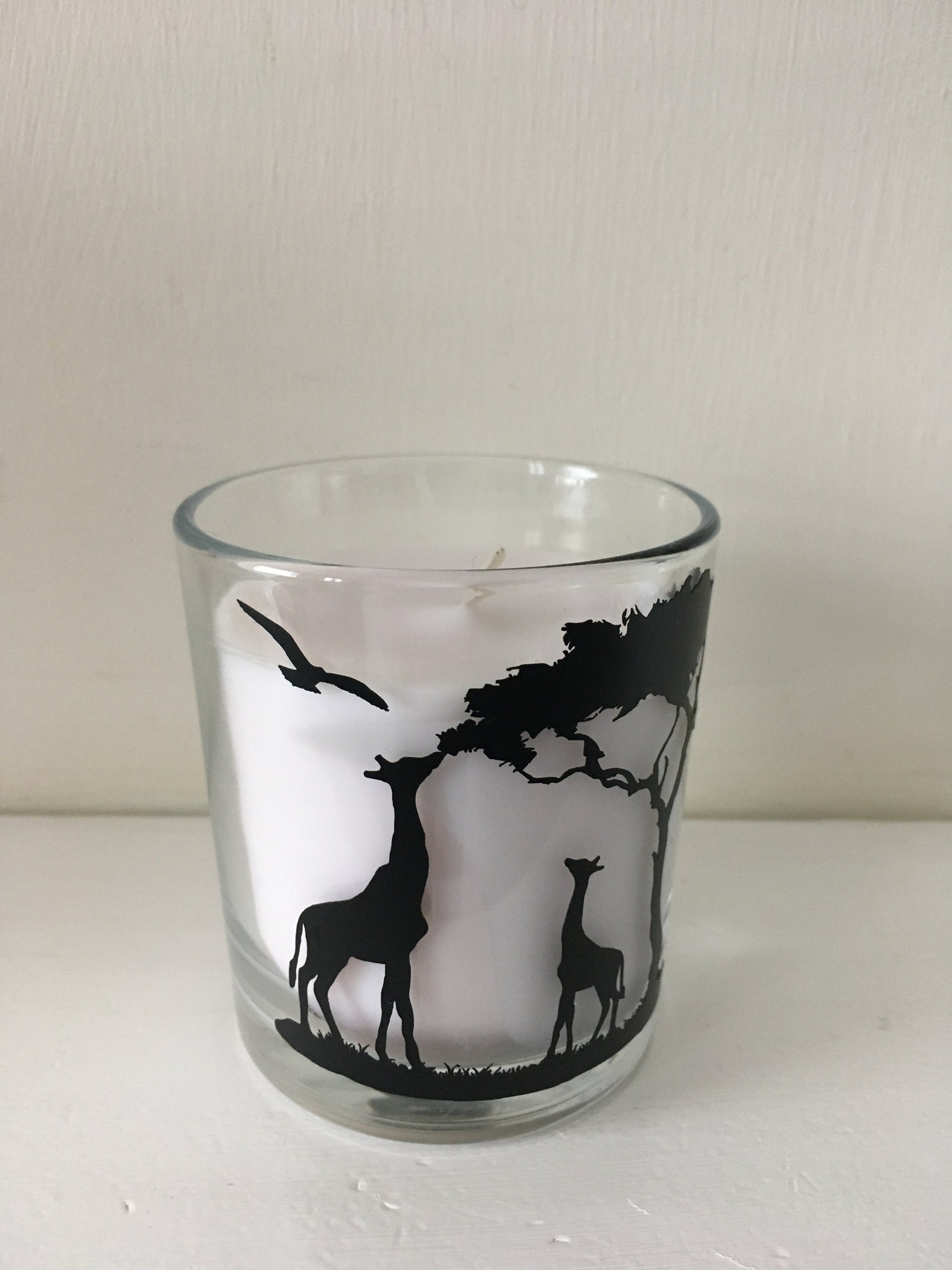 Candle Giraffe Safari Scene Home Decor Birthday Gift New Etsy