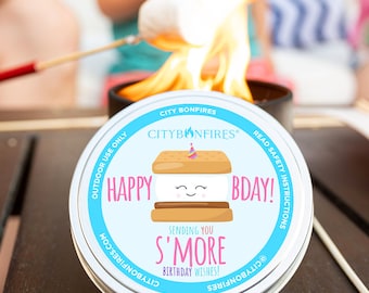 SPECIAL BIRTHDAY Edition City Bonfires - Portable reusable mini bonfire. Perfect for S'mores!