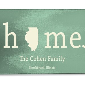 Home Sweet Home Personalized Glass Cutting Board