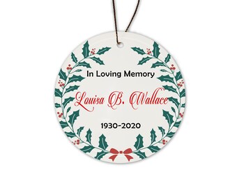 Memorial Round Glass Ornament