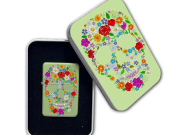 Floral Skull Lighter