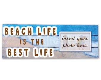 Beach Life Wood Photo Frame - 5x15"