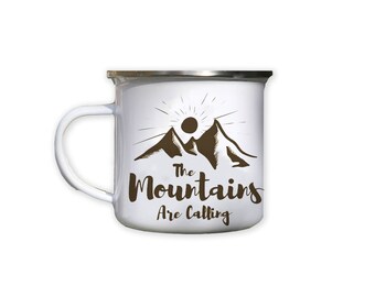 The Mountains Are Calling Camping Mug