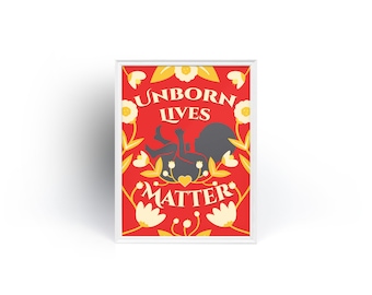 Unborn Lives Matter Digital Art Print, Instant download, Pro life Print, Abortion is Murder Print, Abolish Abortion Print, Conservative, BLM