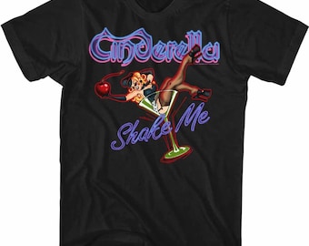 Camiseta negra para adultos "Cenicienta Shake Me"