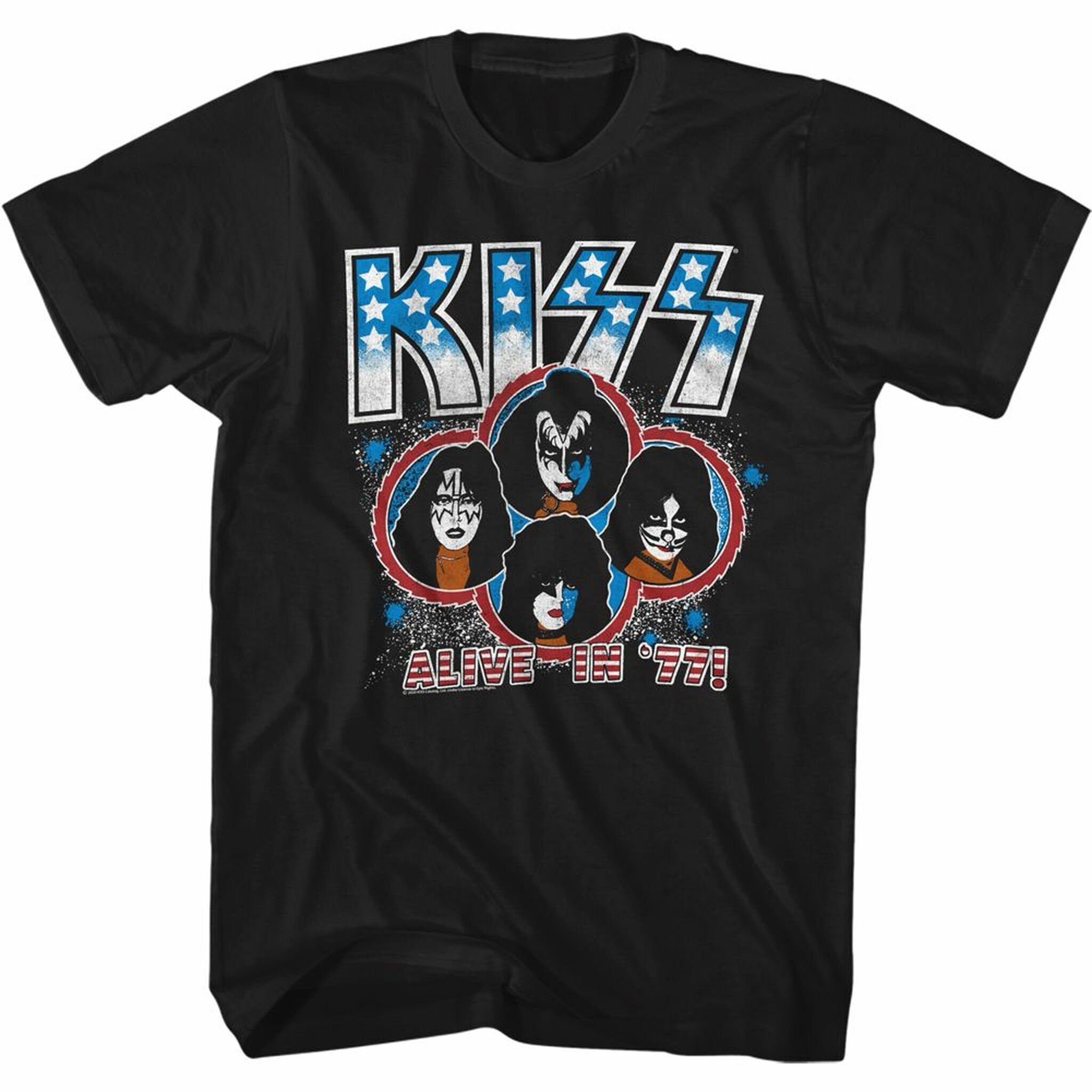 KISS ALIVE IN 77 バンドT バンT M ブラック　キッス Kiss Alive in 77 Black Adult Classic T-shirt - Etsy Canada