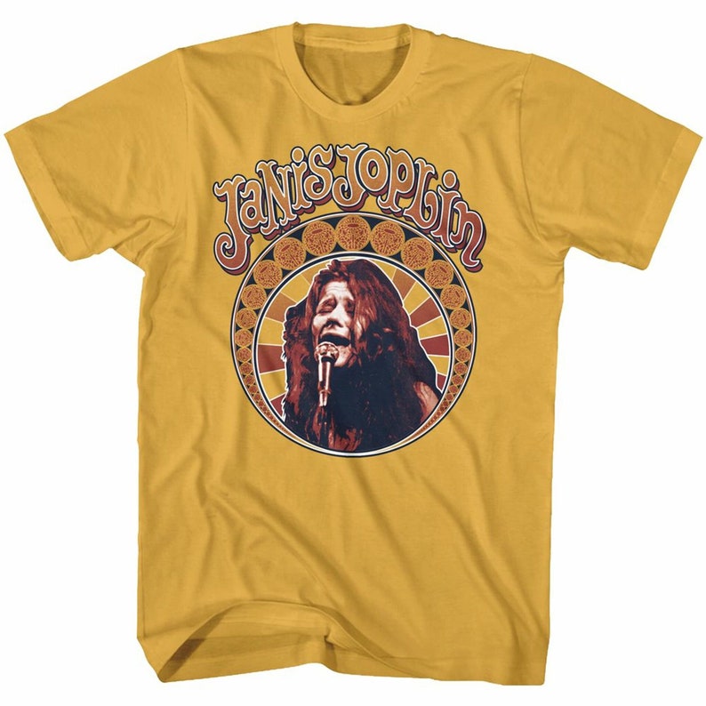 Janis Joplin Nouveau Circle Ginger Adult T-shirt | Etsy