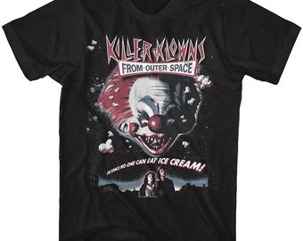 Killer Klowns From Outer Space Poster Black Adult T-Shirt