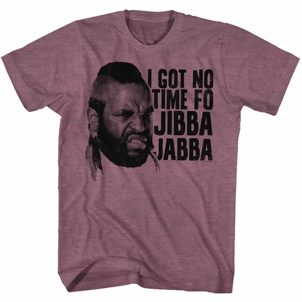 Mr. T Jibba Jabba Vintage Maroon Heather Adult T-Shirt