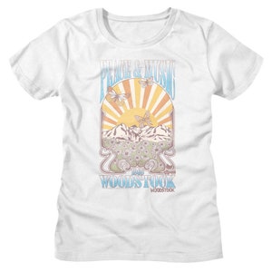 Woodstock Peace And Music Landscape White Women's T-Shirt
