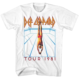 Def Leppard He&#39;s Swimming White Adult T-Shirt