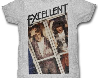 Bill and Ted Excellent Gray Heather Adult T-Shirt