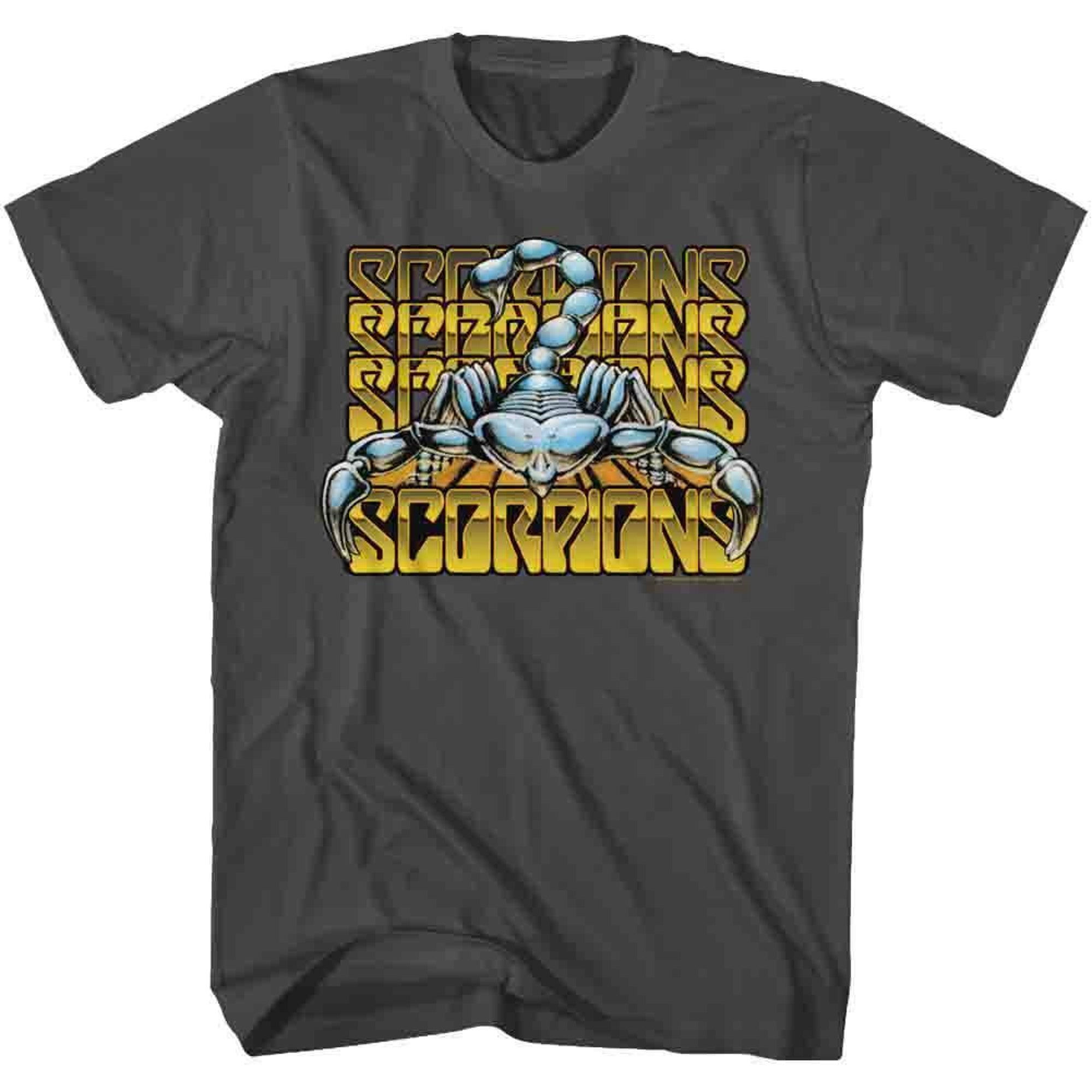 Scorpions Metallic Logos Smoke Adult T-Shirt