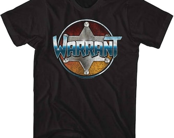 T-shirt adulte noir chromé Warrant