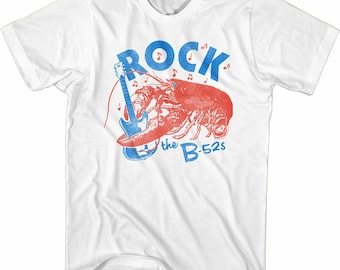 Camiseta blanca para adultos Rock Lobster de B-52