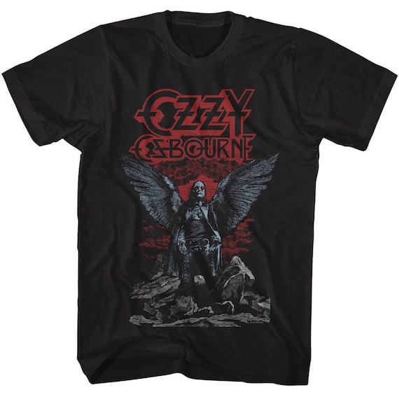 Ozzy Osbourne Angel Wings Black T-shirt - Etsy