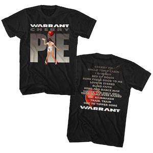 Warrant Cherry Pie Album Black Adult T-Shirt