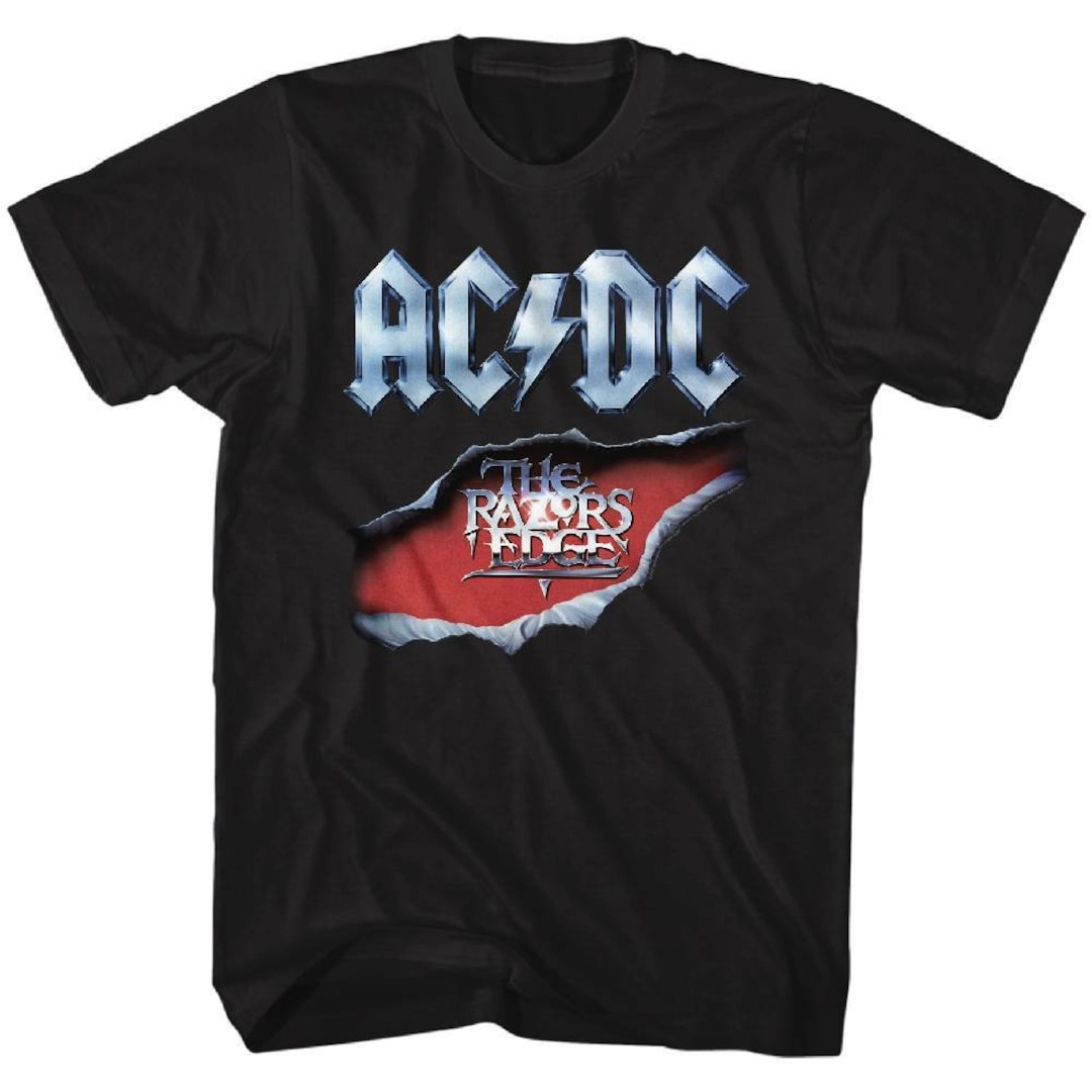 AC/DC Razor's Edge Black Adult T-shirt - Etsy