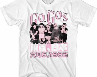 T-shirt adulte The Go-Go's Japan 1982 blanc