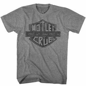 Motley Crue Mc Sign Redux Graphite Heather Adult T-Shirt